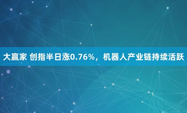 大赢家 创指半日涨0.76%，机器人产业链持续活跃