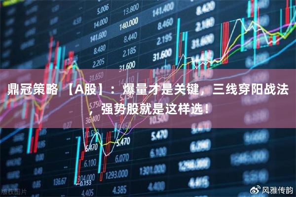 鼎冠策略 【A股】：爆量才是关键，三线穿阳战法，强势股就是这样选！