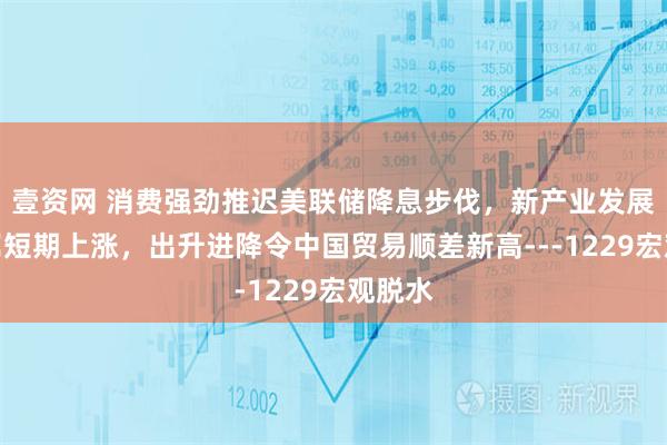 壹资网 消费强劲推迟美联储降息步伐，新产业发展促金属短期上涨，出升进降令中国贸易顺差新高---1229宏观脱水